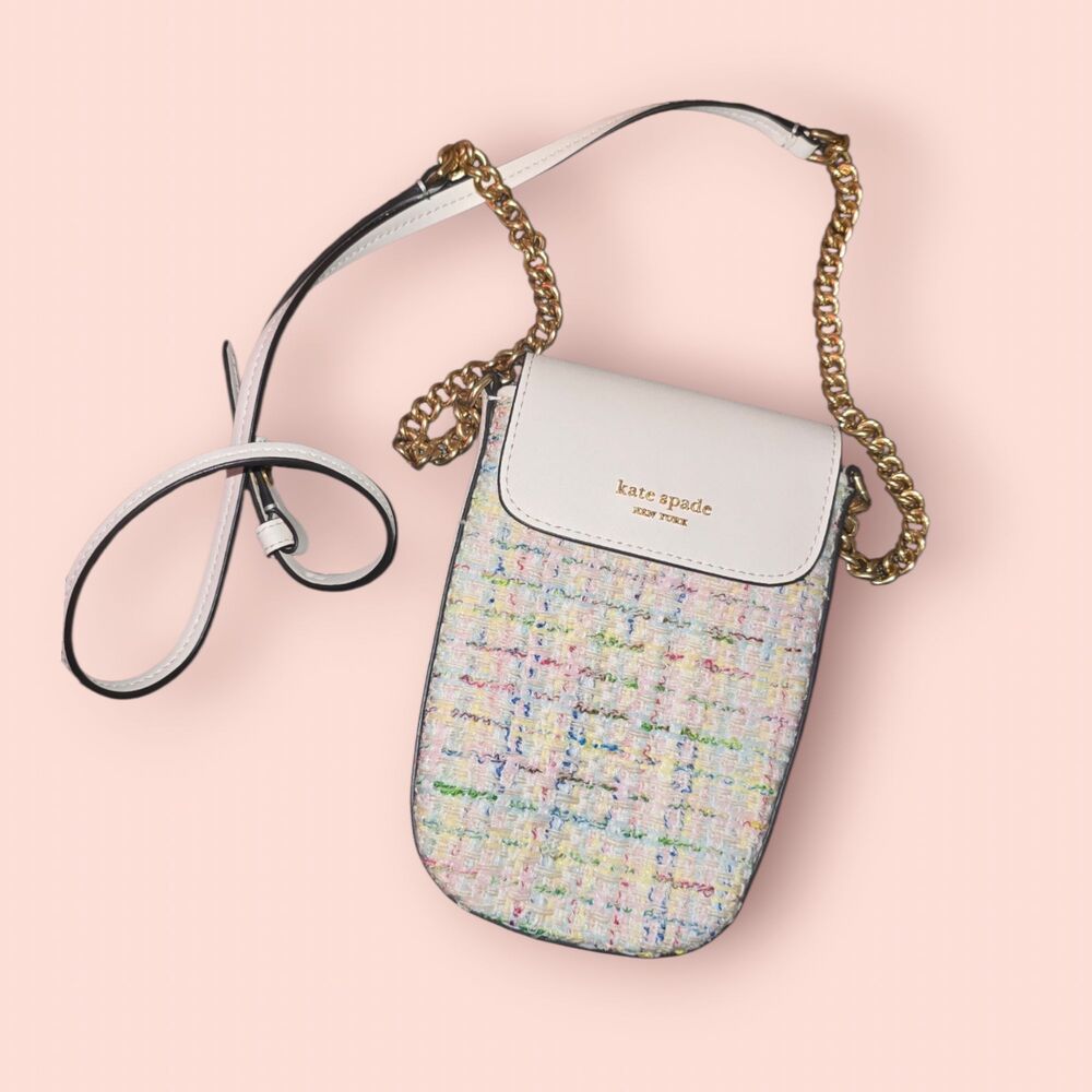 Kate Spade New York Steffie Tweed North South Phone Crossbody Colorful Compact